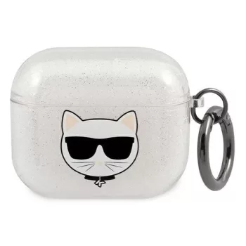   Karl Lagerfeld Apple Airpods 3 Glitter Choupette (KLA3UCHGS) tok, ezüst