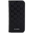 Karl Lagerfeld KLBKP14LSAKLHPK Saffiano Monogram iPhone 14 Pro 6.1" oldalra nyíló tok, fekete