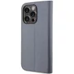 Karl Lagerfeld KLBKP14LSANKCPG Saffiano Karl & Choupette iPhone 14 Pro 6.1" oldalra nyíló tok, ezüst