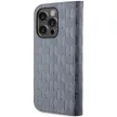 Karl Lagerfeld KLBKP14XSAKLHPG Saffiano Monogram iPhone 14 Pro Max 6.7" oldalra nyíló tok, ezüst