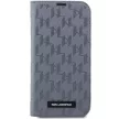 Karl Lagerfeld KLBKP14XSAKLHPG Saffiano Monogram iPhone 14 Pro Max 6.7" oldalra nyíló tok, ezüst