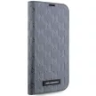 Karl Lagerfeld KLBKP14XSAKLHPG Saffiano Monogram iPhone 14 Pro Max 6.7" oldalra nyíló tok, ezüst
