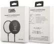 Karl Lagerfeld KLCBMSIKBK Ikonik Outline Wireless Charger Qi, MagSafe kompatibilis vezeték nélküli töltő, 15W, fekete