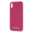 Karl Lagerfeld iPhone Xs Max Silicone Case Soft Touch (KLHCI65SLROG) hátlap, tok, rózsaszín