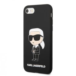   Karl Lagerfeld iPhone 7/8/SE (2020/2022) Silicone Iconic hátlap, tok, fekete