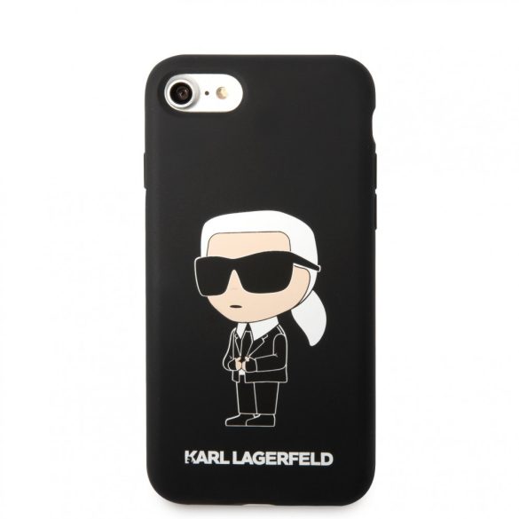 Karl Lagerfeld iPhone 7/8/SE (2020/2022) Silicone Iconic (KLHCI8SNIKBCK) hátlap, tok, fekete