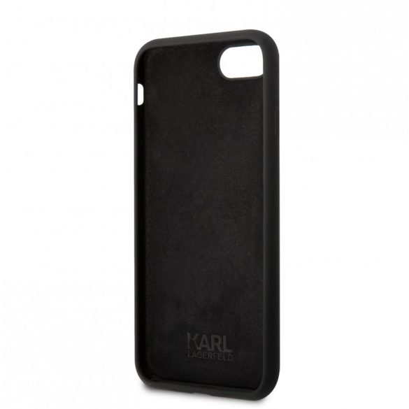Karl Lagerfeld iPhone 7/8/SE (2020/2022) Silicone Iconic (KLHCI8SNIKBCK) hátlap, tok, fekete