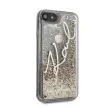 Karl Lagerfeld iPhone 7/8/SE (2020) Liquid Glitter Signature (KLHCI8TRKSGO) hátlap, tok, arany