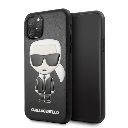 Karl Lagerfeld iPhone 11 Pro Embossed Cover (KLHCN58IKPUBK) hátlap, tok, fekete