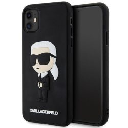   Karl Lagerfeld iPhone 11/Xr Rubber Ikonik 3D (KLHCN613DRKINK) hátlap, tok, fekete