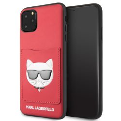   Karl Lagerfeld iPhone 11 Pro Max Choupette Fun hátlap, tok, piros