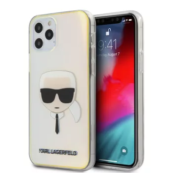   Karl Lagerfeld iPhone 12 Pro Max Karl Head (KLHCP12LPCKHML) hátlap, tok mintás, színes