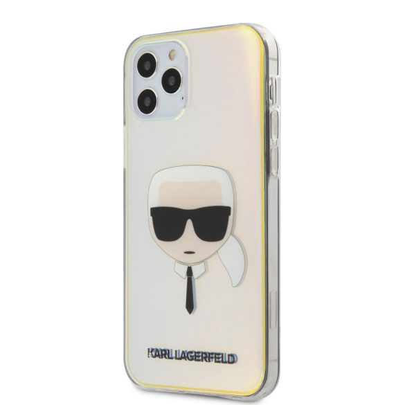 Karl Lagerfeld iPhone 12 Pro Max Karl Head (KLHCP12LPCKHML) hátlap, tok mintás, színes