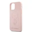 Karl Lagerfeld iPhone 12 Pro Max Ikonik Outline 2 Silicone (KLHCP12LSILTTPI) hátlap, tok, világos rózsaszín