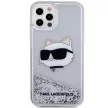 Karl Lagerfeld KLHCP12MLNCHCS HC Liquid Glitter NFT Choupette Head iPhone 12/12 Pro 6,1" tok, ezüst