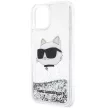 Karl Lagerfeld KLHCP12MLNCHCS HC Liquid Glitter NFT Choupette Head iPhone 12/12 Pro 6,1" tok, ezüst