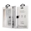 Karl Lagerfeld iPhone 12 Mini Liquid Glitter Iconic (KLHCP12SGLIKSL) hátlap, tok, ezüst