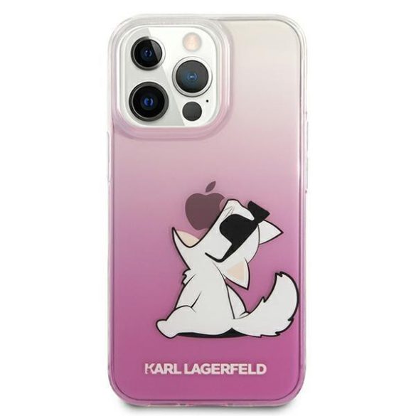 Karl Lagerfeld iPhone 13 Pro Fun Choupette Hard (KLHCP13LCFNRCPI) hátlap, tok, rózsaszín