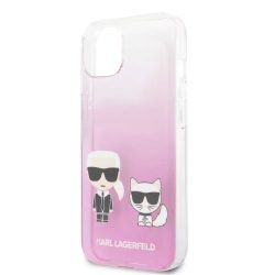   Karl Lagerfeld iPhone 13 Pro Karl & Choupette Full Body hátlap, tok, rózsaszín