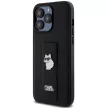Karl Lagerfeld iPhone 13/13 Pro Gripstand Saffiano Choupette Pins (KLHCP13LGSACHPK) hátlap, tok, fekete