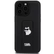 Karl Lagerfeld iPhone 13/13 Pro Gripstand Saffiano Choupette Pins (KLHCP13LGSACHPK) hátlap, tok, fekete
