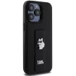 Karl Lagerfeld iPhone 13/13 Pro Gripstand Saffiano Choupette Pins (KLHCP13LGSACHPK) hátlap, tok, fekete