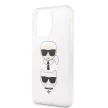 Karl Lagerfeld iPhone 13 Pro K&C Head Glitter (KLHCP13LKCTUGLS) hátlap, tok, ezüst