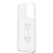 Karl Lagerfeld iPhone 13 Pro K&C Head Glitter (KLHCP13LKCTUGLS) hátlap, tok, ezüst