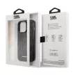 Karl Lagerfeld iPhone 13 Pro 6,1" KLHCP13LMNMP1K Monogram Plaque hátlap, tok, fekete