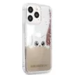 Karl Lagerfeld iPhone 13 Pro Peek-A-Boo Liquid Glitter (KLHCP13LPABGNU) hátlap, tok, rózsaszín
