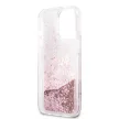 Karl Lagerfeld iPhone 13 Pro Peek-A-Boo Liquid Glitter (KLHCP13LPABGNU) hátlap, tok, rózsaszín