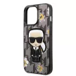 Karl Lagerfeld iPhone 13 Pro Iconic Flower (KLHCP13LPMNFIK1) hátlap, tok, szürke
