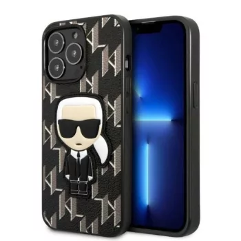   Karl Lagerfeld KLHCP13LPMNIKBK Monogram Ikonik Patch iPhone 13 Pro/13 6,1" hátlap, tok, fekete