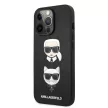 Karl Lagerfeld iPhone 13 Pro Saffiano Karl & Choupette (KLHCP13LSAKICKCBK) hátlap, tok, fekete