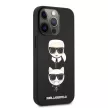 Karl Lagerfeld iPhone 13 Pro Saffiano Karl & Choupette (KLHCP13LSAKICKCBK) hátlap, tok, fekete
