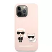 Karl Lagerfeld iPhone 13 Pro Karl & Choupette Silicone (KLHCP13LSSKCI) hátlap, tok, rózsaszín
