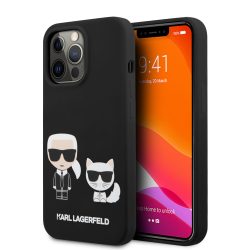   Karl Lagerfeld iPhone 13 Pro Karl & Choupette Silicone (KLHCP13LSSKCK) hátlap, tok, fekete