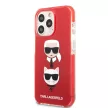 Karl Lagerfeld iPhone 13 Pro Karl & Choupette Heads (KLHCP13LTPE2TR) hátlap, tok, piros
