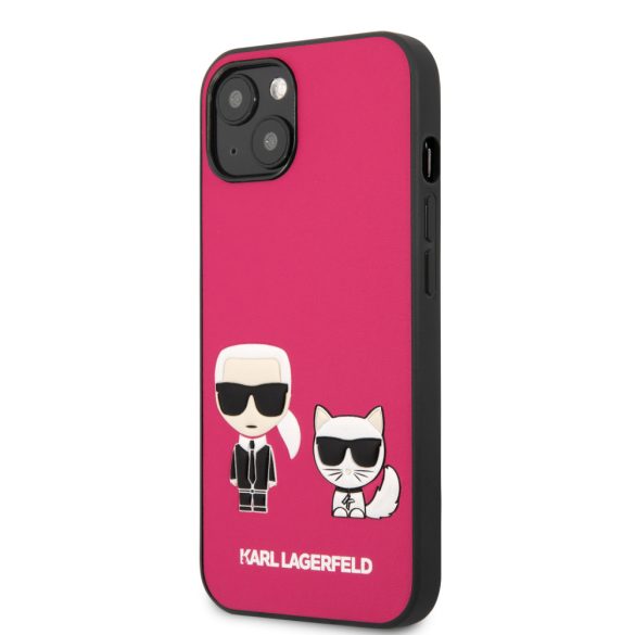 Karl Lagerfeld iPhone 13 Ikonik Karl & Choupette (KLHCP13MPCUSKCP) hátlap, tok, pink