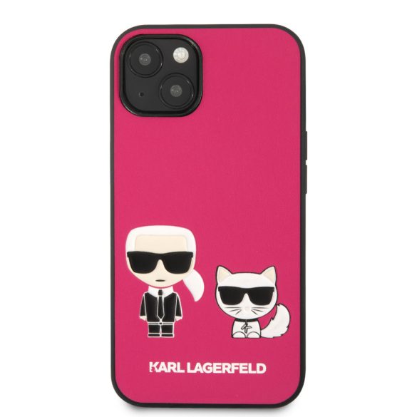 Karl Lagerfeld iPhone 13 Ikonik Karl & Choupette (KLHCP13MPCUSKCP) hátlap, tok, pink