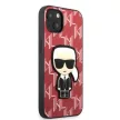 Karl Lagerfeld KLHCP13MPMNIKPI Monogram Ikonik Patch iPhone 13 6.1" hátlap, tok, piros