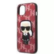 Karl Lagerfeld KLHCP13MPMNIKPI Monogram Ikonik Patch iPhone 13 6.1" hátlap, tok, piros