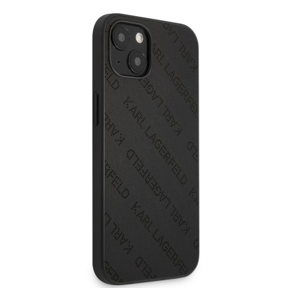 Karl Lagerfeld iPhone 13 Perforated Allover (KLHCP13MPTLK) hátlap, tok, fekete