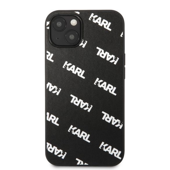 Karl Lagerfeld iPhone 13 Saffiano Plaque (KLHCP13MPULMBK3) hátlap, tok, fekete