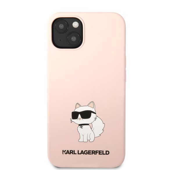 Karl Lagerfeld Liquid Silicone Choupette NFT Case iPhone 13 (KLHCP13MSNCHBCP) hátlap, tok, rózsaszín
