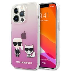   Karl Lagerfeld iPhone 13 Mini Karl & Choupette Full Body hátlap, tok, rózsaszín