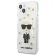 Karl Lagerfeld KLHCP13SHFLT Flower Ikonik Karl iPhone 13 mini 5.4" tok, átlátszó