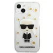 Karl Lagerfeld KLHCP13SHFLT Flower Ikonik Karl iPhone 13 mini 5.4" tok, átlátszó