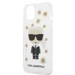 Karl Lagerfeld KLHCP13SHFLT Flower Ikonik Karl iPhone 13 mini 5.4" tok, átlátszó