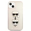 Karl Lagerfeld iPhone 13 Mini 5,4" KLHCP13SKCTUGLGO Glitter Karl's & Choupette tok, arany